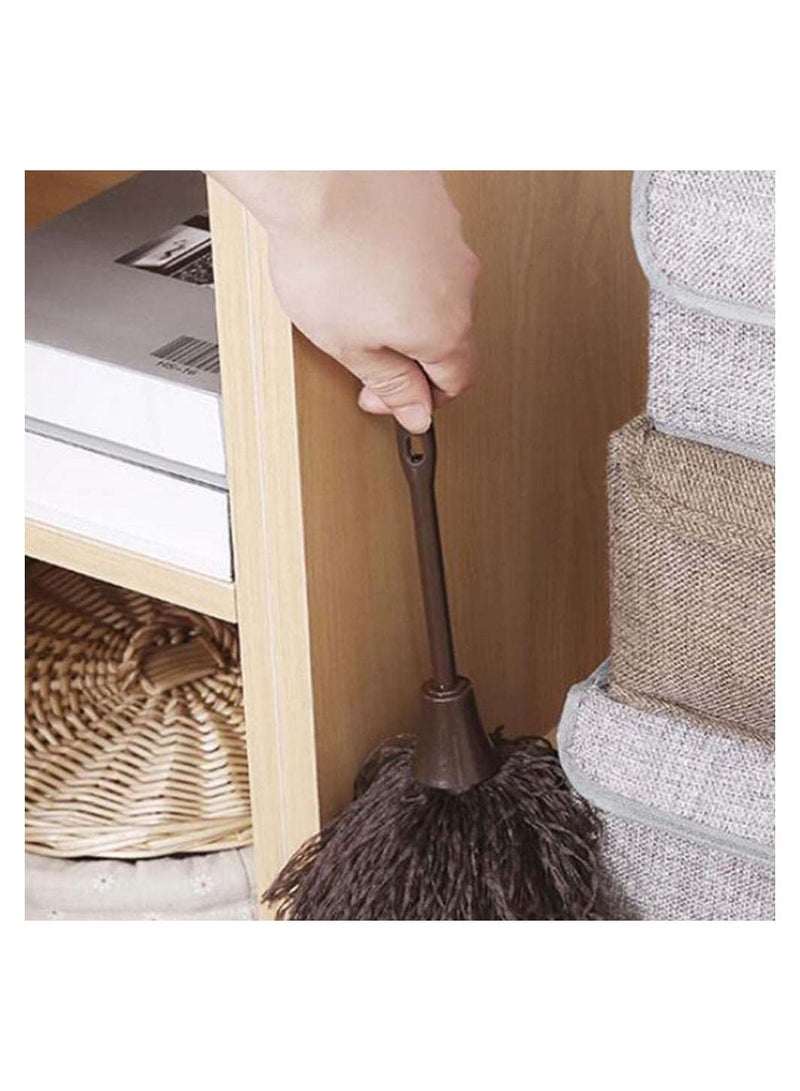 سيوسي قطعتان من فرشاة لوحة المفاتيح بمقبض طويل منفضة الريش المحمولة لتنظيف الغبار ومزيل الأتربة لأجهزة الكمبيوتر المحمول والمكتبية الذكية والناعمة - Image 4