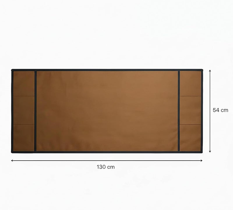 Fancy Walas Refrigerator Single Door Waterproof, Dustproof, Refrigerator Top Cover, Protective Cover for Fridges with Extra Storage Space Nylon Top cover with 6 Storage Pockets ( Coffee, 130 x 54 cm ) - Image 3