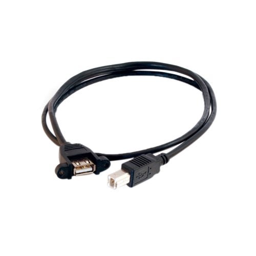 C2G كابل USB A إلى B من C2G Legrand، كابل USB أنثوي إلى ذكري، كابل USB 2.0، كابل نقل بيانات بطول 2 قدم، كابل USB أسود، 1 قطعة، C2G 28068 - Image 5