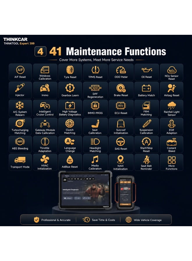 Thinkcar ThinkTool Expert 399 AI Diagnostic Scanner 14 Inch OE-Level Programming Tool Full System Automotive Scanner - Image 4