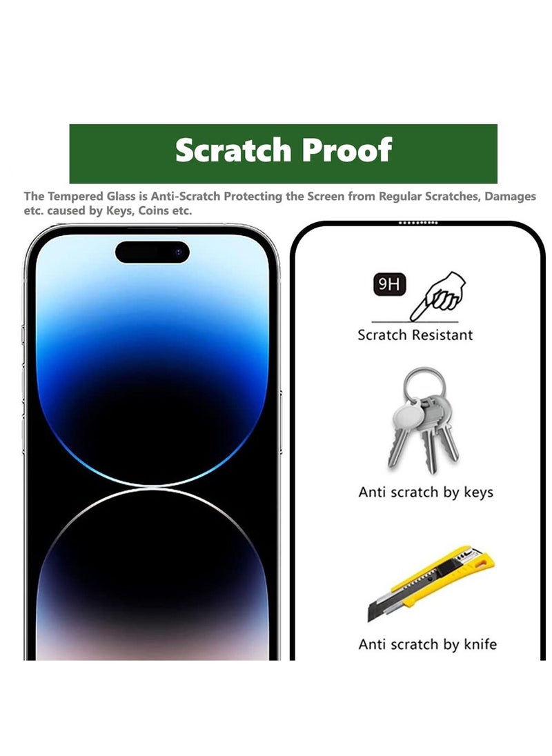 Mi techo - Mi techo Apple iPhone 15 Full Coverage Clear Tempered Glass Screen Protector - Image 1