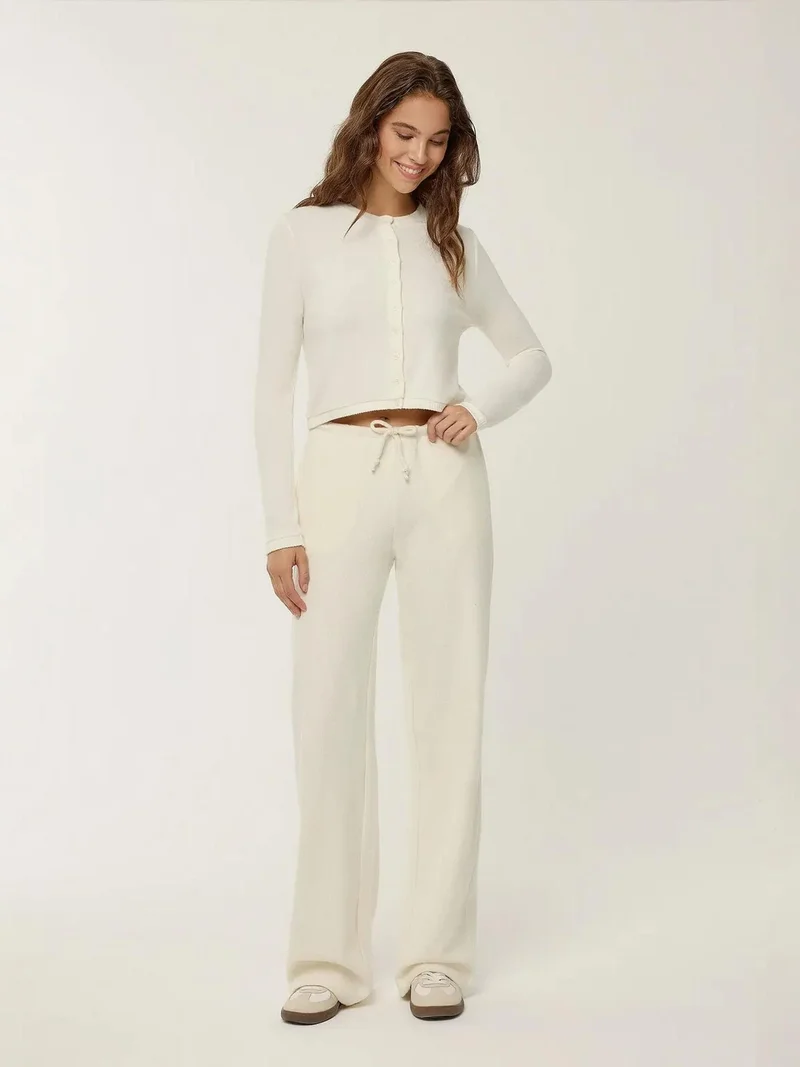 زوبعة بنطلون رياضي بخصر مطاطي وأرجل مستقيمة