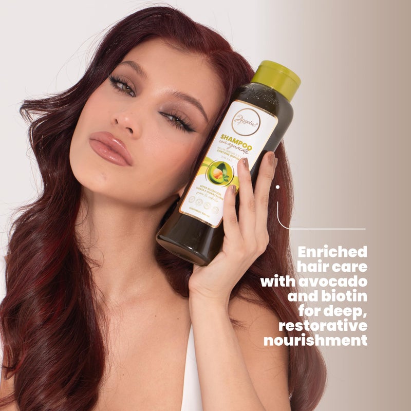 ANYELUZ Avocado Moisturizing Shampoo, Enriched with Omega 3, 6, 9, and Biotin, Repairs and Protects Damaged Hair Fibers, Enhances Hair Shine and Guards Against Sun Damage - Image 4