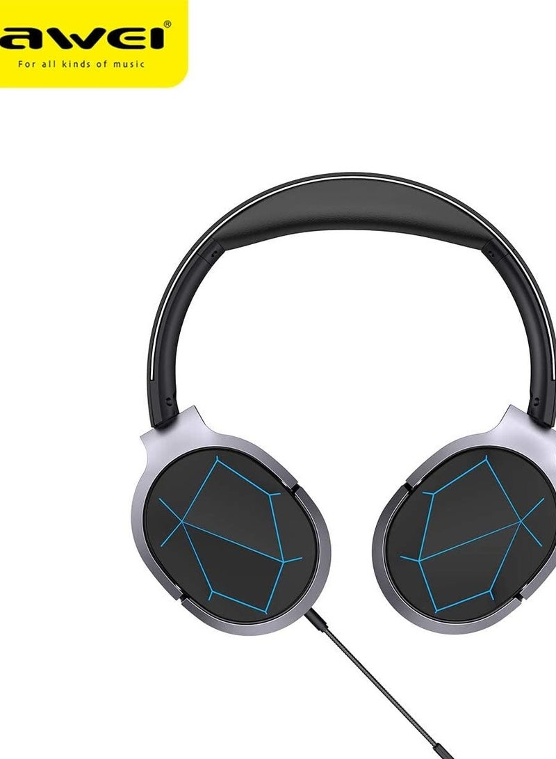 Awei A799BL Foldable Wireless Gaming On-Ear Headphone - Black, A799BL - Image 4