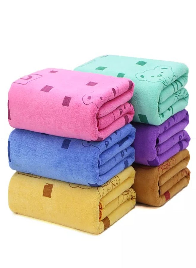 FIMALIA Soft Bath Towel Cotton Washcloth for New Born Baby,Infants and Toddlers(Colour & Prints May Vary)(Pack of 2)(Dark Color, Small_48cm x 84cm) - Image 3