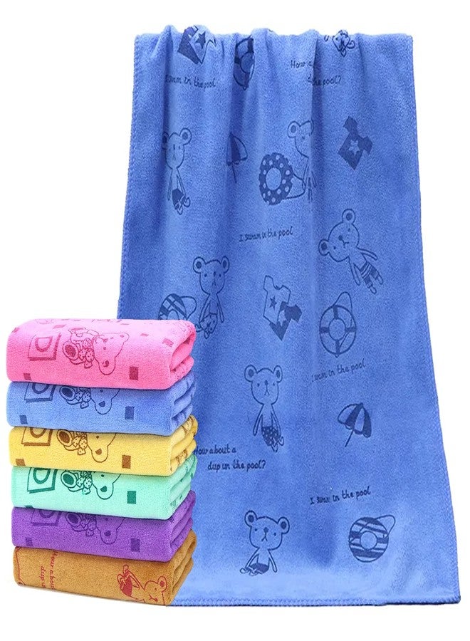 FIMALIA Soft Bath Towel Cotton Washcloth for New Born Baby,Infants and Toddlers(Colour & Prints May Vary)(Pack of 2)(Dark Color, Small_48cm x 84cm) - Image 1