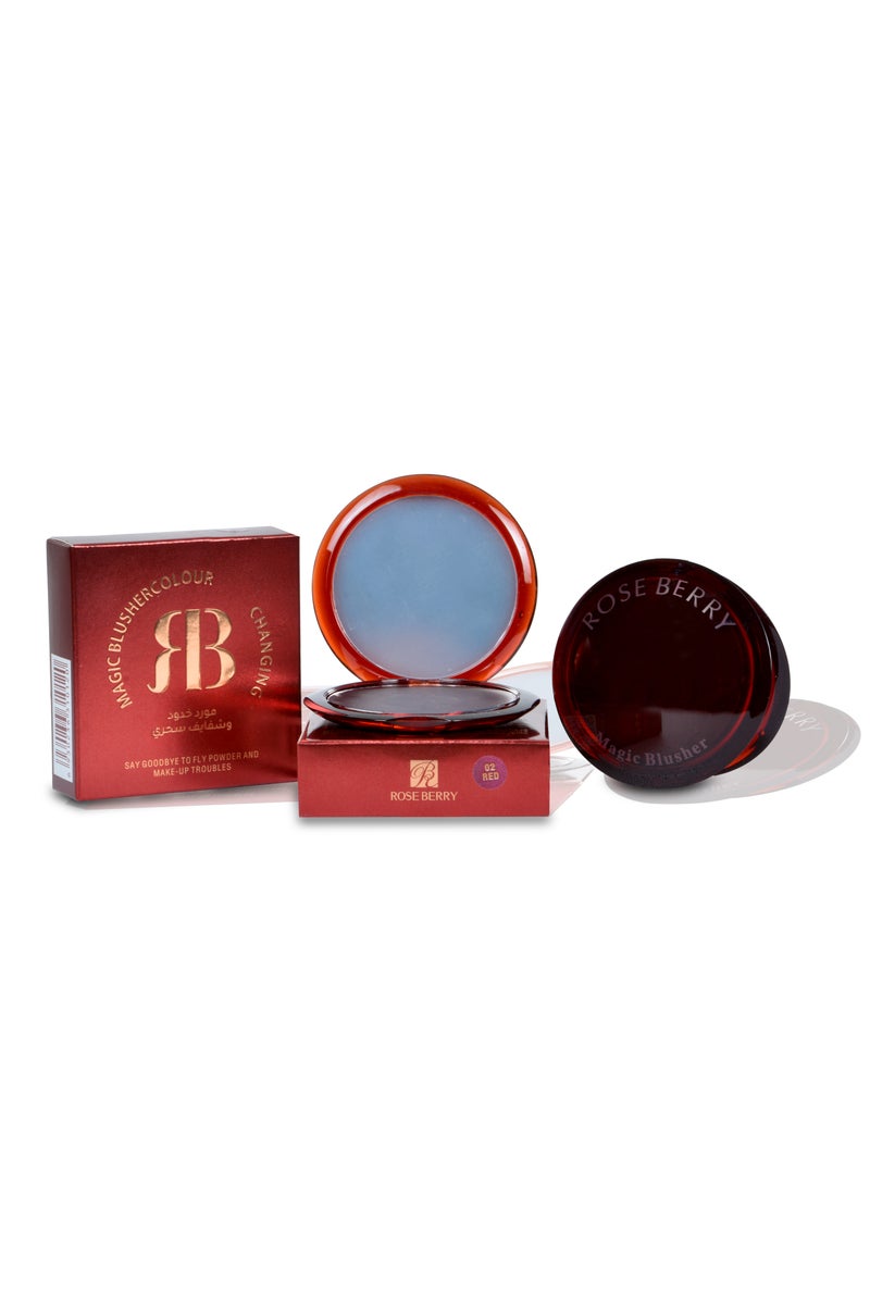 ROSE BERRY magic blusher colour changing 02 Red