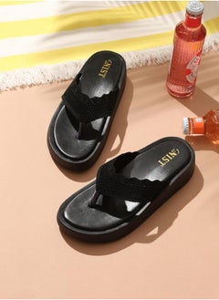 GNIST Knitted Strap Thong Slippers by Styli  - Image 3
