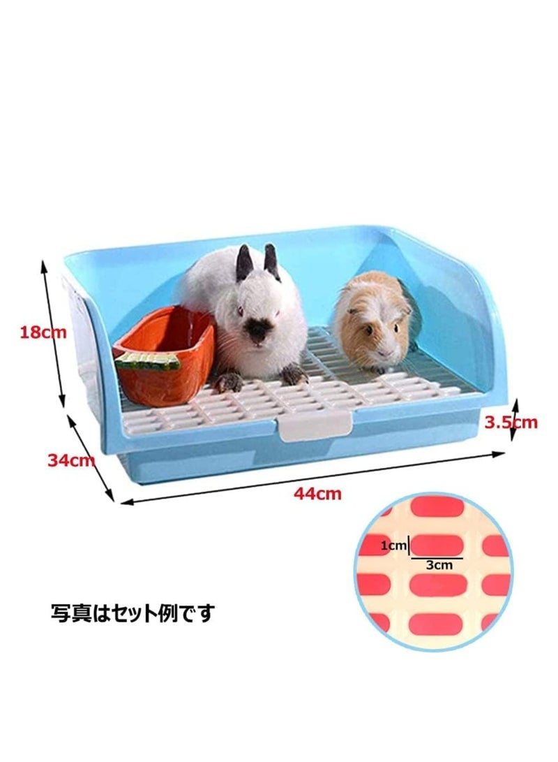 مرحاض أرنب، شينشيلا كبيرة للنمس، مرحاض مربع، مريح للتنظيف، مريح، مثالي للأرانب الكبيرة، حجم كبير، مثبت على الحائط، قابل للغسل - Image 2