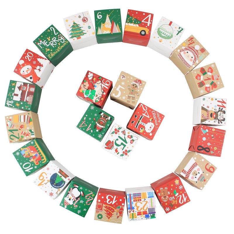 Lihome Diy Advent Calendar - Empty Advent Calendar To Fill Yourself  Christmas Advent Boxes Empty For Kids And Family (Christmas Train) - Image 5