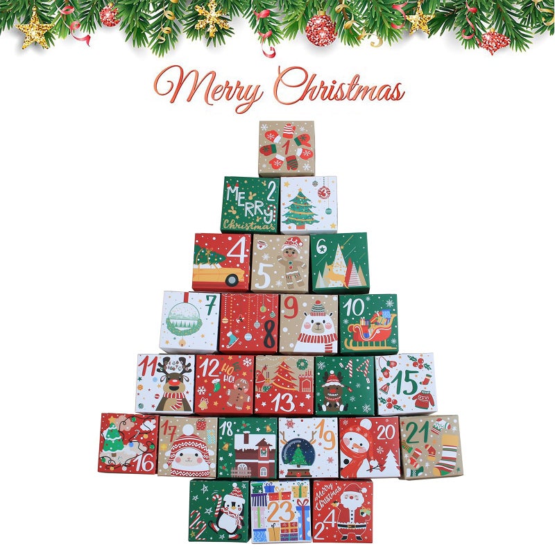 Lihome Diy Advent Calendar - Empty Advent Calendar To Fill Yourself  Christmas Advent Boxes Empty For Kids And Family (Christmas Train) - Image 4