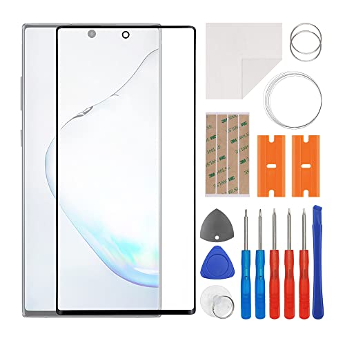 SWARK Front Screen Glass Outer Panel Lens Replacement +OCA Compatible with Samsung Galaxy Note10+ Note 10 Plus 5G SM-N976 (No LCD Screen and Touch Digitizer) with Repair Kit - Image 1
