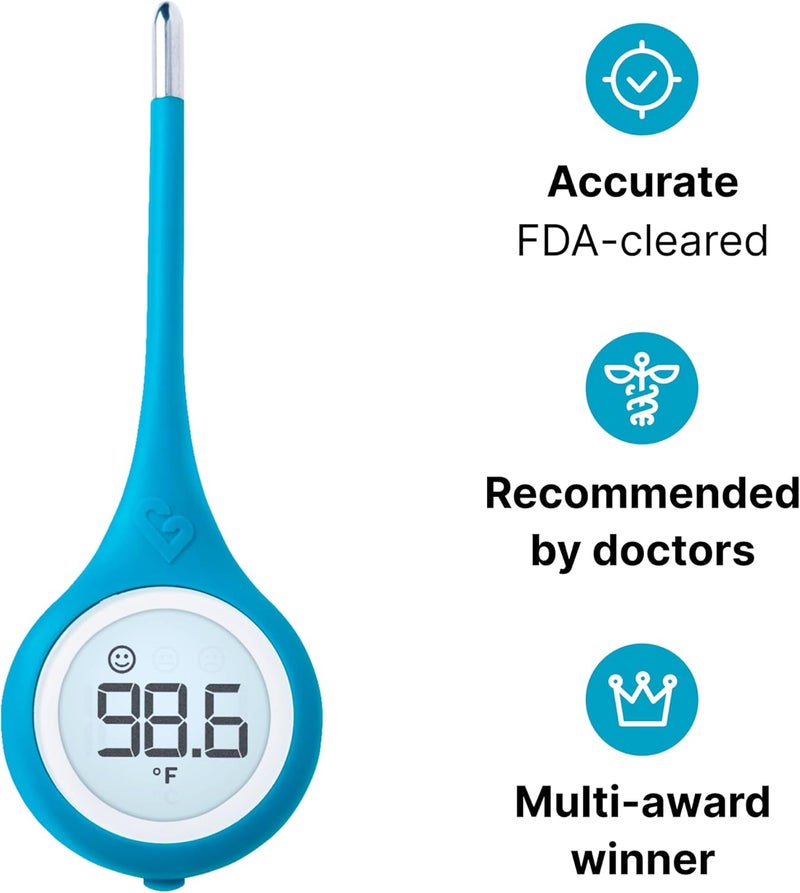 Smart,Fever, Digital Medical Baby, Kid and Adult Termometro - Accurate, Fast, FDA Cleared Thermometer for Oral, Armpit or Rectal Temperature Reading - QuickCare - Image 2