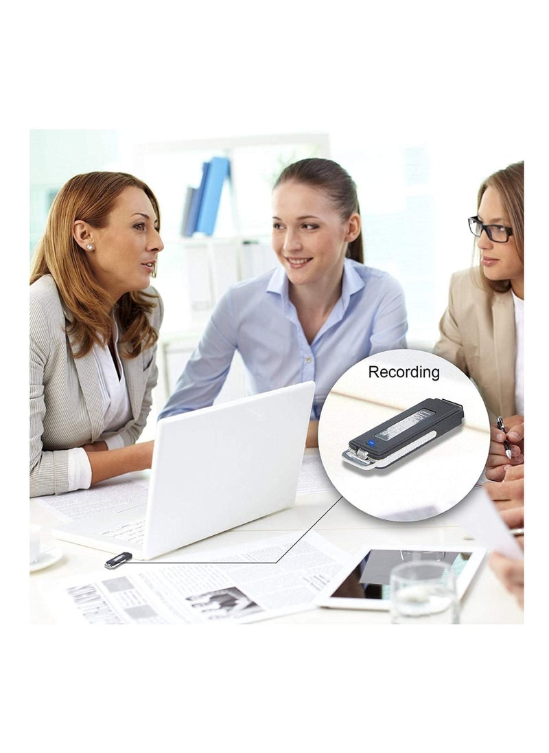 Generic - 8GB Voice Recorder Rechargeable Mini USB Voice Recorder USB Flash Drive Voice Activated Recorder Dictaphone 150 Hours File Capacity - Image 1