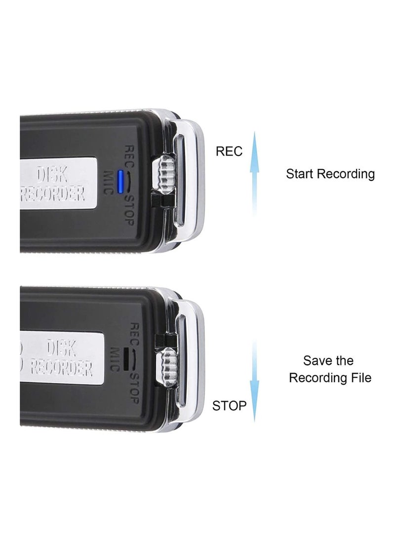 Generic - 8GB Voice Recorder Rechargeable Mini USB Voice Recorder USB Flash Drive Voice Activated Recorder Dictaphone 150 Hours File Capacity - Image 1