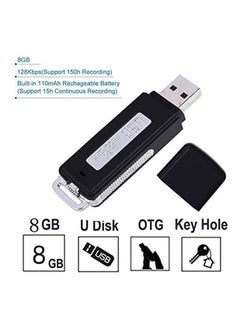 Generic 8GB Voice Recorder Rechargeable Mini USB Voice Recorder USB Flash Drive Voice Activated Recorder Dictaphone 150 Hours File Capacity  - Image 3