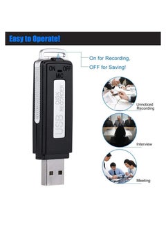 Generic 8GB Voice Recorder Rechargeable Mini USB Voice Recorder USB Flash Drive Voice Activated Recorder Dictaphone 150 Hours File Capacity  - Image 2
