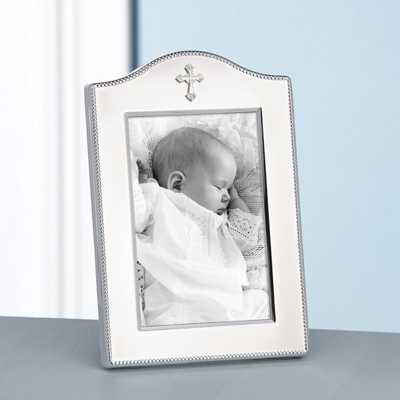 Reed & Barton Abbey Cross Silverplate 4"" X 6"" Frame  1.05 LB  Metallic - Image 2