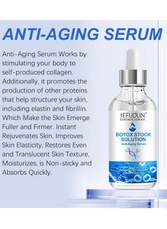 Botox Stock Solution Facial Serum Botox Stock Anti Aging Serum for Face Instant Face Tightening Botox Reduce Fine Lines Wrinkles Boost Skin Collagen Hydrate and Plump Skin Face Serum 30ml - pzsku/ZBBF05A50E54F3447F990Z/45/_/1702037106/33afc22f-c30f-49de-ab19-a2e5f31999bc