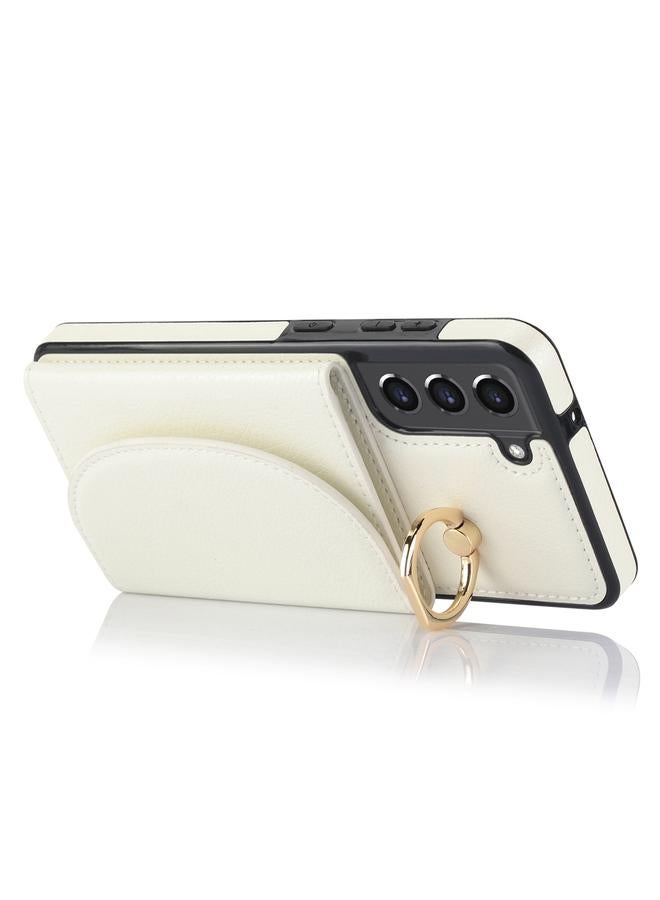 S-TOP Case For Samsung Galaxy S22+ 5G YM007 Ring Holder Card Bag Skin Feel Phone Case - Image 5