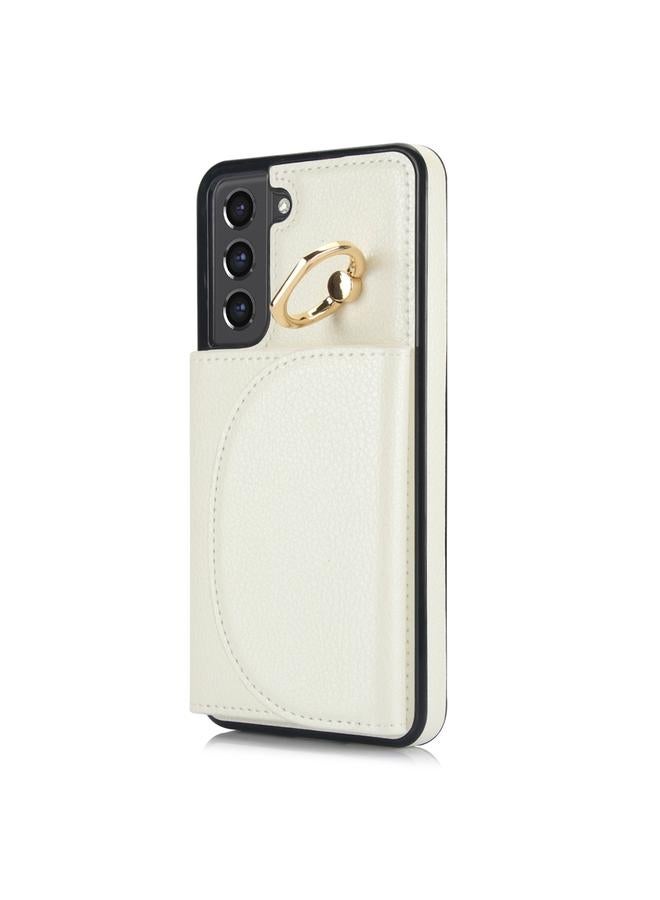 S-TOP Case For Samsung Galaxy S22+ 5G YM007 Ring Holder Card Bag Skin Feel Phone Case - Image 2