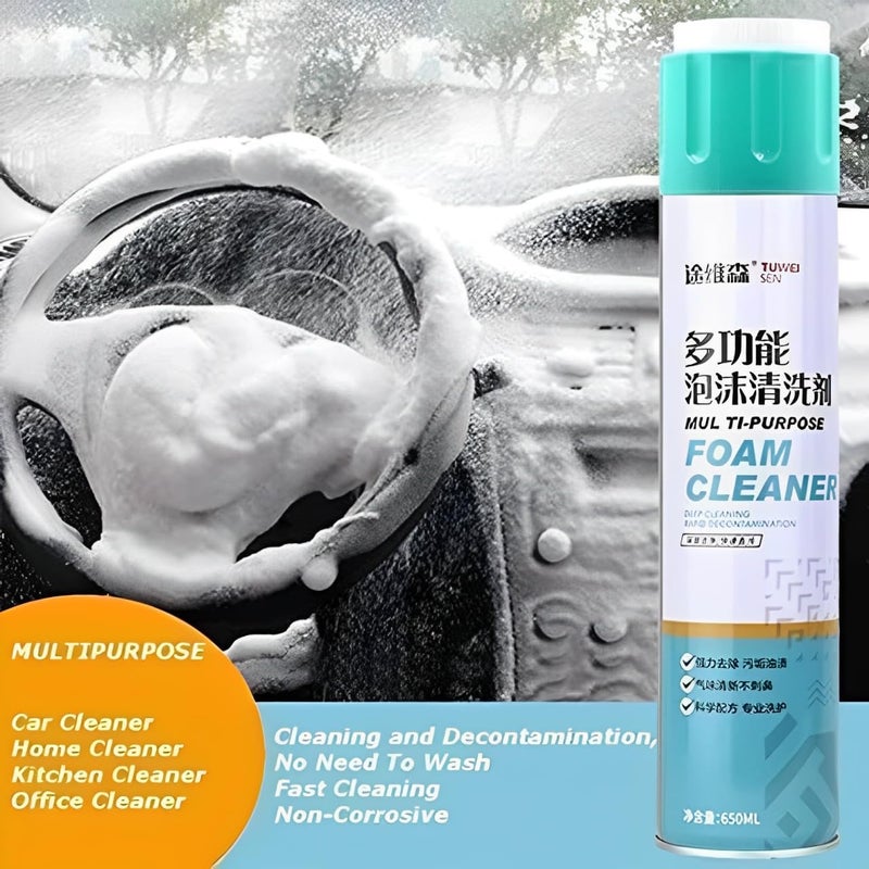 SIX SIGMA Multipurpose Foam Cleaner Spray, Car Seat/Exterior & Interior, Shoes, Sofa Cleaning Spray (650ml) - Pack of 1 - Image 3