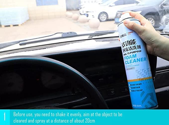 SIX SIGMA Multipurpose Foam Cleaner Spray, Car Seat/Exterior & Interior, Shoes, Sofa Cleaning Spray (650ml) - Pack of 1 - Image 2