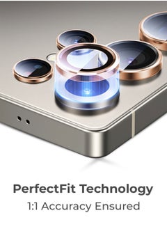glassology Samsung Galaxy S25 Ultra Camera Lens Guard, Shatterproof, High Transparency, Case Friendly design, Premium Tempered Glass, Ensure durability and clarity. Gold  - Image 5