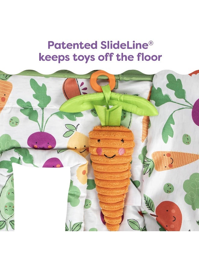 بوبي Boppy Shopping Cart and High Chair Cover | Multi-Color Farmers Market Veggies with Attached Plush Carrot Toy| 2-Point Safety Belt | Wipeable, Machine Washable | 6-48 Months - Image 4