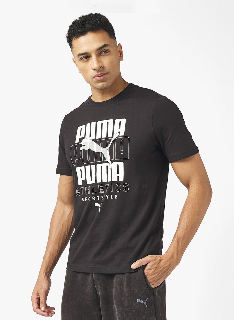 PUMA GRAPHIC Stacked Graphic Tee - Image 1