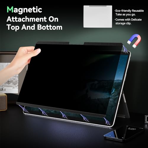 Mao Yeye Magnetic Privacy Screen Protector for Surface Pro 11/10/9/8/X -13 Inch Anti Glare Filter, Anti Blue Light Film, Removable Shield Microsoft Surface Pro 9 Accessories, Matte Bubble Free Guard - Image 3