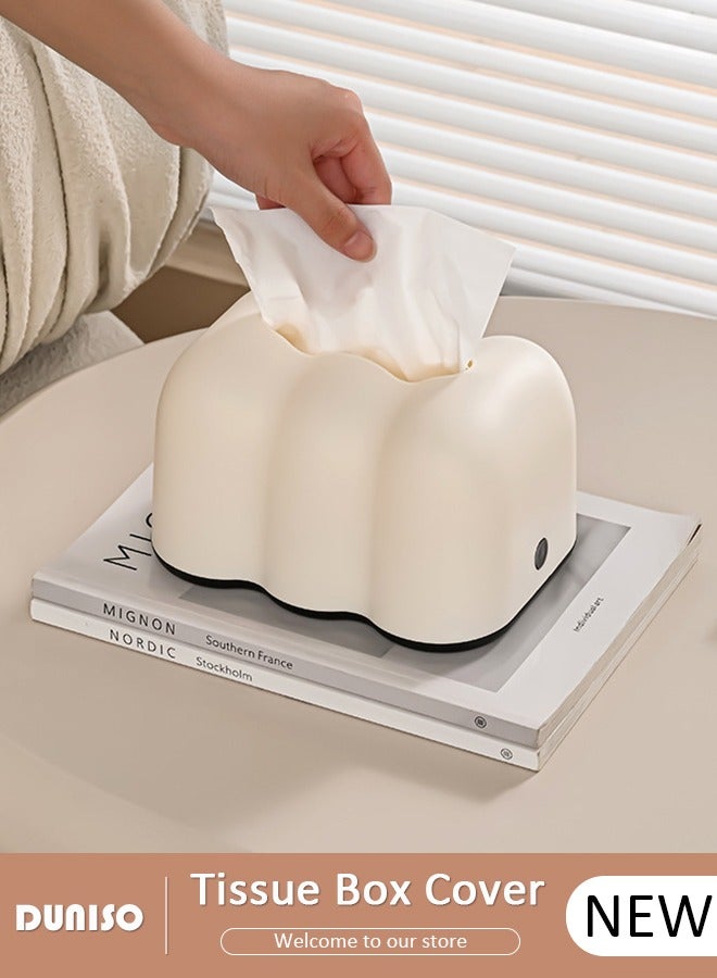 DUNISO Tissue Box Cover, Modern Tissue Box, Decorative Paper Box, Napkin Holder, Tissue Box Dispenser Box for Facial Tissue, Napkins, Dryer Sheets, Facial Tissue Holder for Bathroom, Countertop, Kitchen, Bedroom Dresser and Office Room  - Image 1