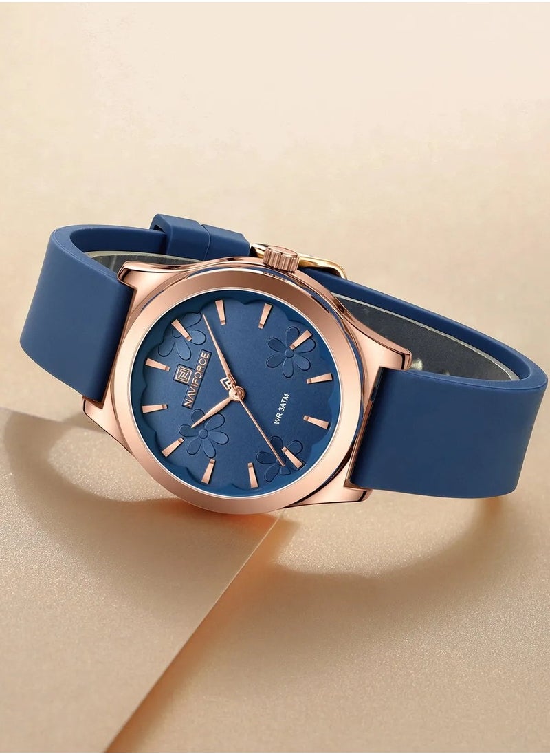 NAVIFORCE New NAVIFORCE Watch NF-5051 Women's Fashion Watch, Silicone Waterproof All-Time Touring Women's Quartz Watches  - Image 5