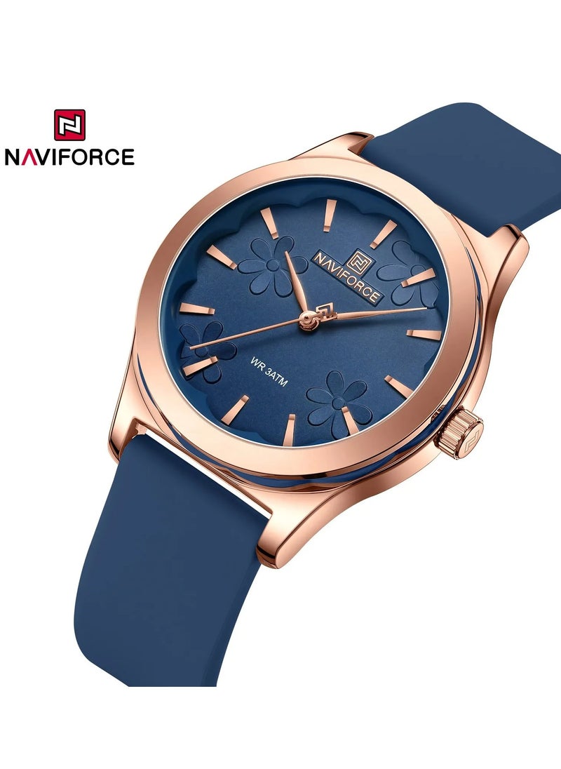 NAVIFORCE New NAVIFORCE Watch NF-5051 Women's Fashion Watch, Silicone Waterproof All-Time Touring Women's Quartz Watches  - Image 2