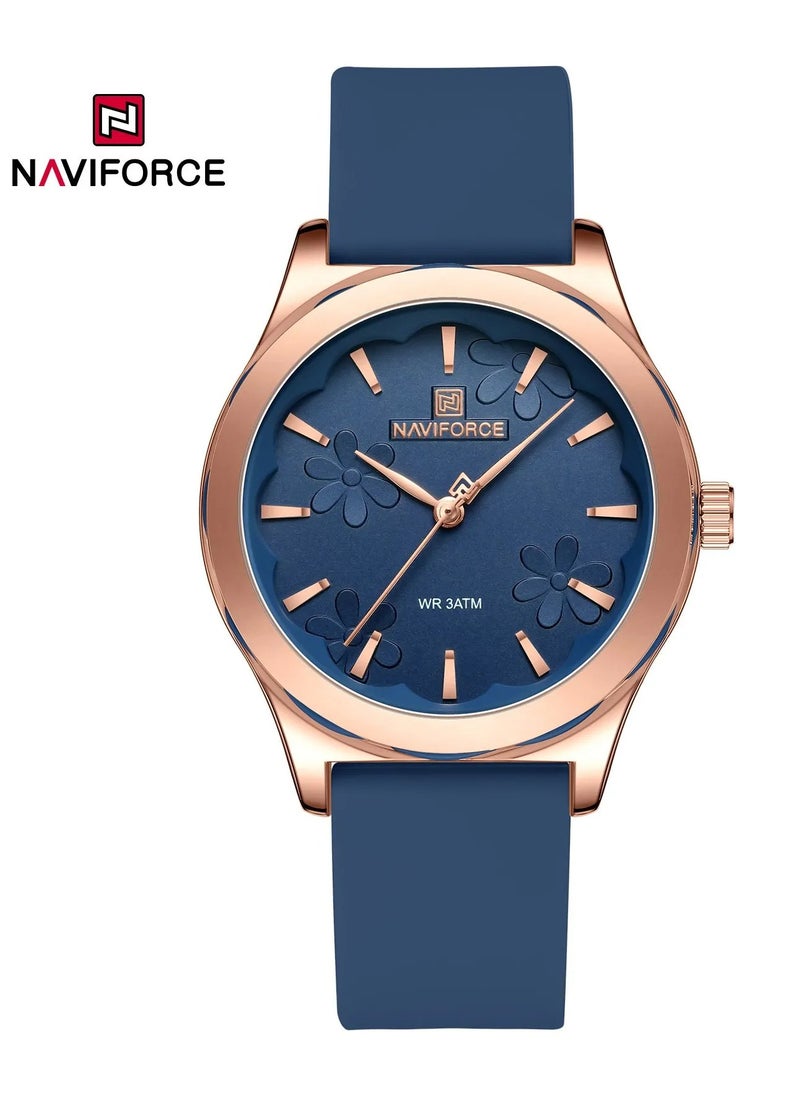 NAVIFORCE New NAVIFORCE Watch NF-5051 Women's Fashion Watch, Silicone Waterproof All-Time Touring Women's Quartz Watches  - Image 1