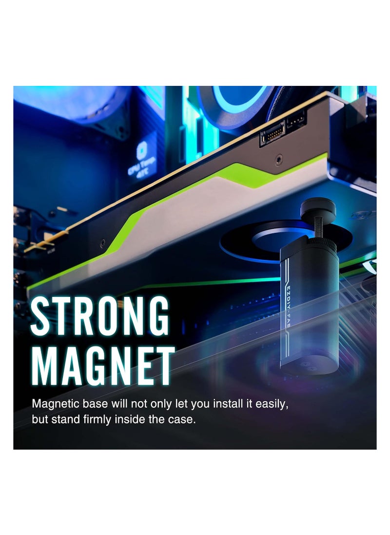 Captaintech - Adjustable GPU Support Bracket with 5V 3PIN ARGB Lighting, Aluminum Graphics Card Holder, Telescopic Design for Video Card Sag Prevention, Height Adjustable GPU Brace. - Image 1