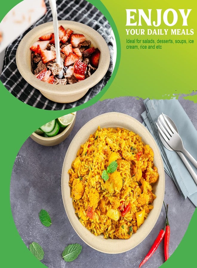 Greensight 16oz Paper Bowls - 200 Pack Disposable, Heavy Duty, Compostable & Biodegradable, Microwavable for Hot Soup, Salad, Ice Cream - Image 2