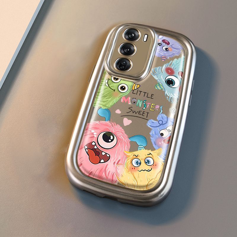 Silicone Phone Case with Lanyard for OPPO Reno 12 and Reno 11 Pro – Shockproof Air Cushion Protection for Women - Image 1