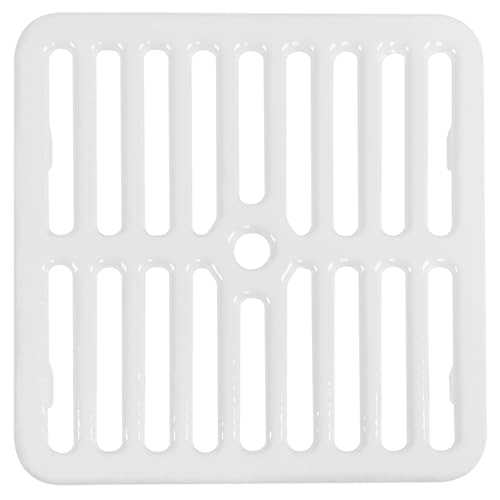 GSW Cast Iron Porcelain Floor Sink Top Grate with Ceramic Surface FS-TF, 9-⅜” x 9-⅜” x 1-¼” - Perfect for Restaurant, Bar, Buffet (Full Size) - Image 1