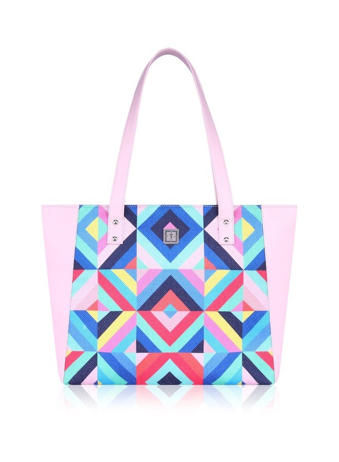 TEXAS Women's Handcrafted Jute Tote Bag | Eco-Friendly Shoulder & Laptop-Compatible Handbag | Perfect for Office, College & Everyday Style (Blissful Charm) - Image 1