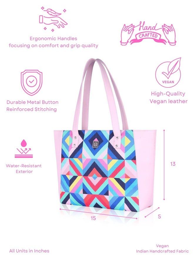 TEXAS Women's Handcrafted Jute Tote Bag | Eco-Friendly Shoulder & Laptop-Compatible Handbag | Perfect for Office, College & Everyday Style (Blissful Charm) - Image 3