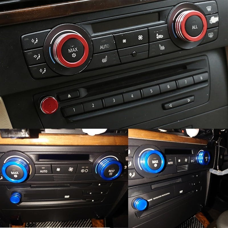 QASULER Car Interior Air Condition Knob Cover for BMW - Image 5