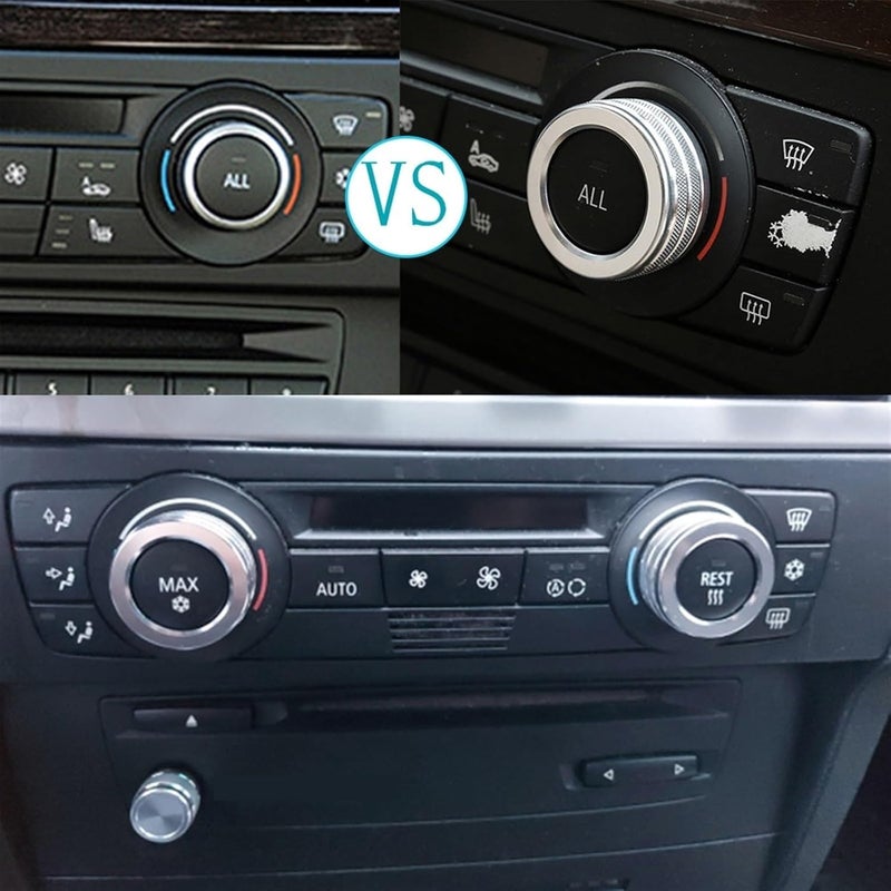QASULER Car Interior Air Condition Knob Cover for BMW - Image 4