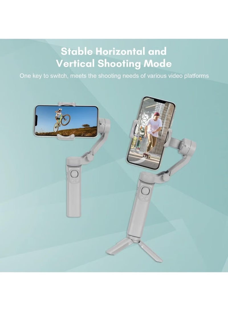 Raxoom Foldable Gimbal Stabilizer for Smartphone – 3-Axis Phone Gimbal for Smooth Video Shake-Free Vlog Stabilizer, Max. 260g Load, Horizontal & Vertical Modes, Face & Zoom Tracking, Timelapse, with Mini Tripod – Perfect for iPhone, Android, and More  - Image 4