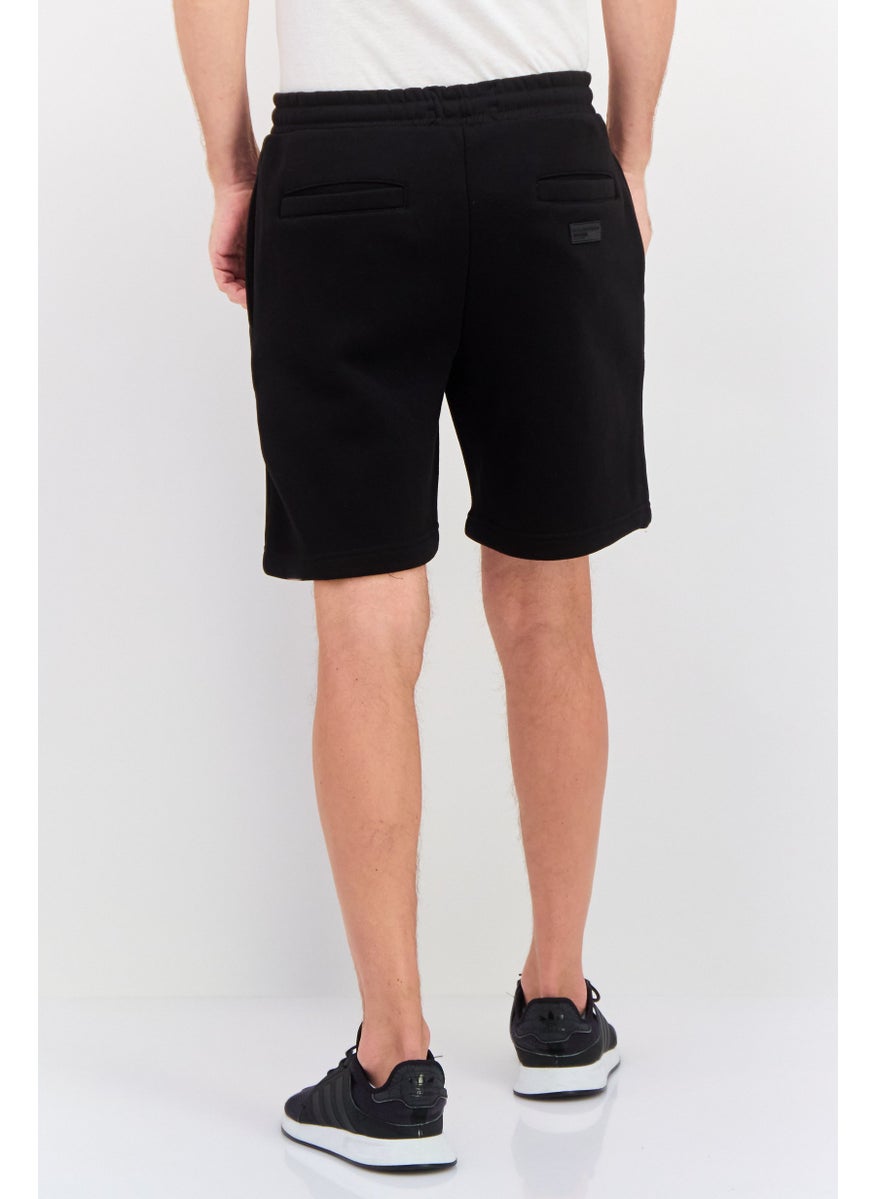 Blank Essentials - Men Drawstring Brand Logo Short, Black - Image 1