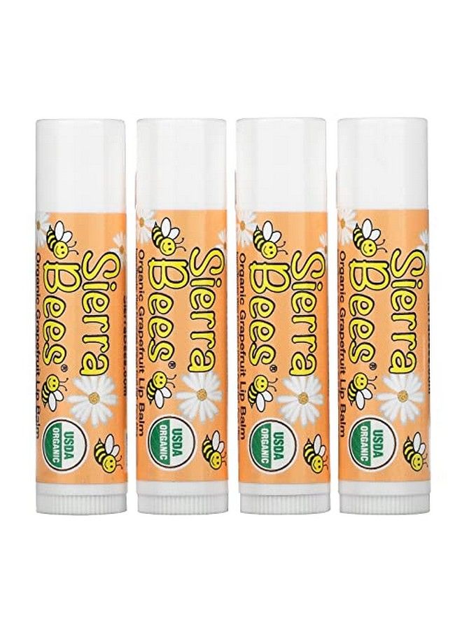 Sierra Bees Organic Lip Balms Grapefruit 4 Pack.15 Oz (4.25 G) Each  - Image 1