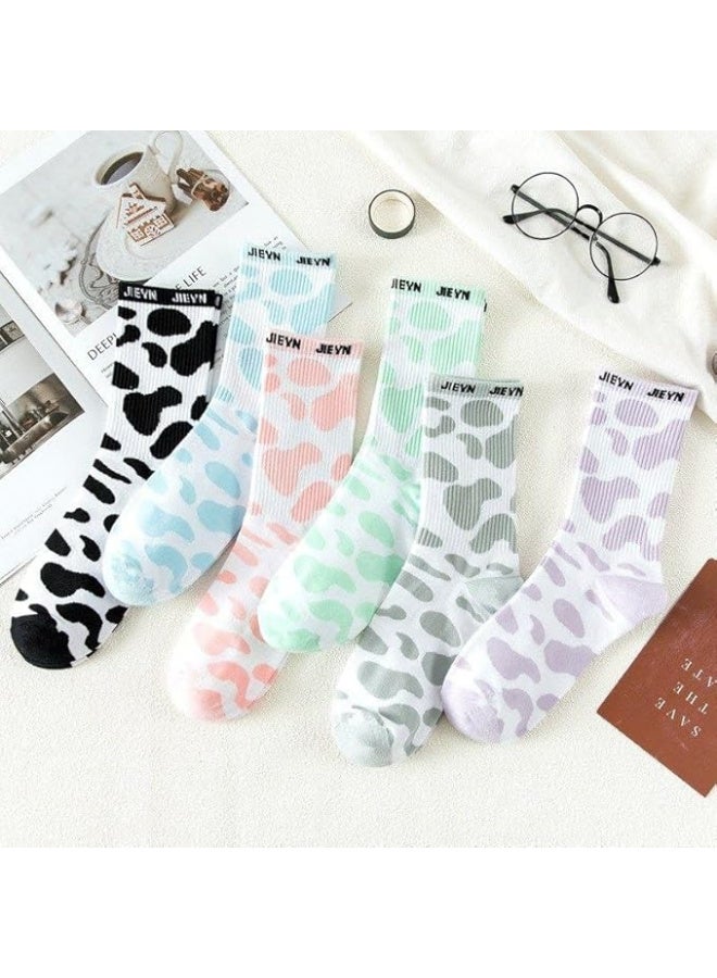 Trendora Women's Cotton Long Socks, Multi Color,Pack of 5 + 1 Pair Gift- Cotton Blend - Image 5