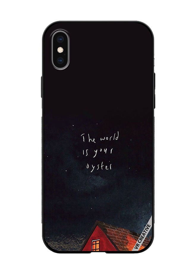 VR CREATIVE Protective Case Cover For Apple iPhone X/XS The World Is Your Oyster Design Multicolour - Image 1