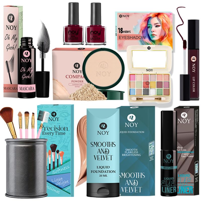 Noy Noy Makeup Set Flawless Ultimate Glam Makeup Kit Perfect For Special Events And Holidays Perfect For Her Complete Beauty Kit Pack Of 13Yn082 - Image 1