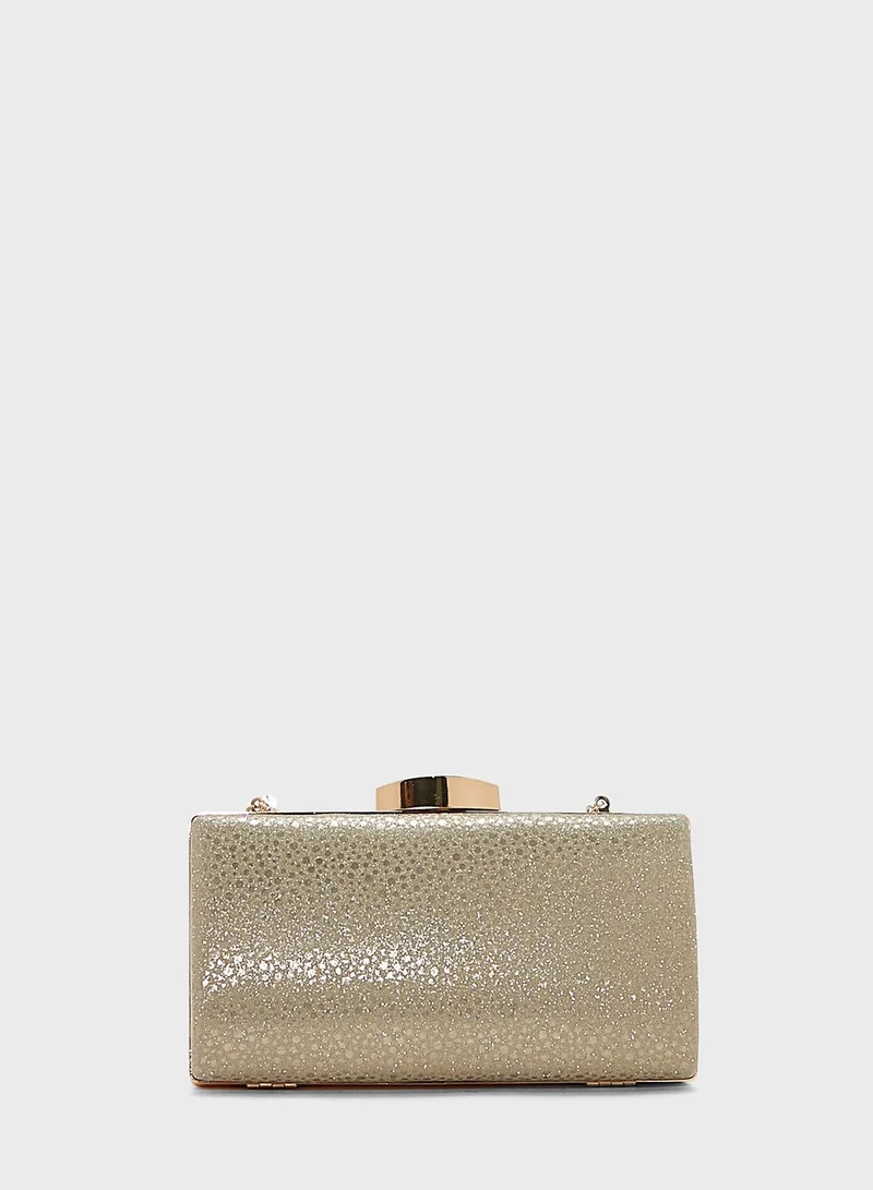 MENBUR Metal Textured Clutch